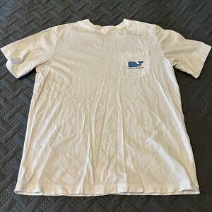 Vineyard Vines Classic White Tee with Blue Logo